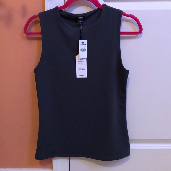 NWT Express dark gray sleeveless contour top - Picture 1 of 6